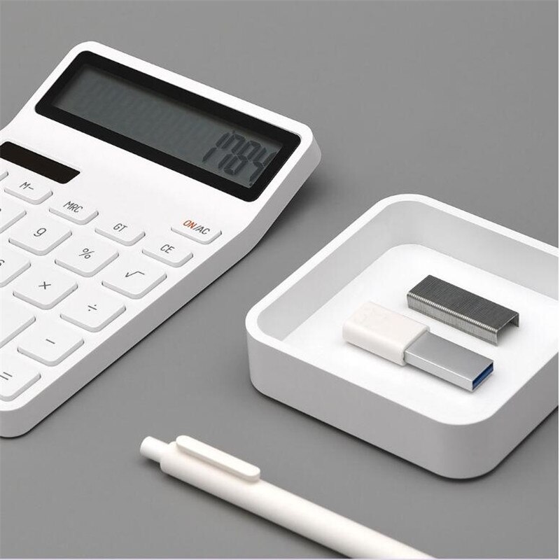 Calculadora de sobremesa LEMO Original Xiaomi fotoeléctrica Dual Dive 12 Pantalla de números apagado automático para negocios de oficina y finanzas