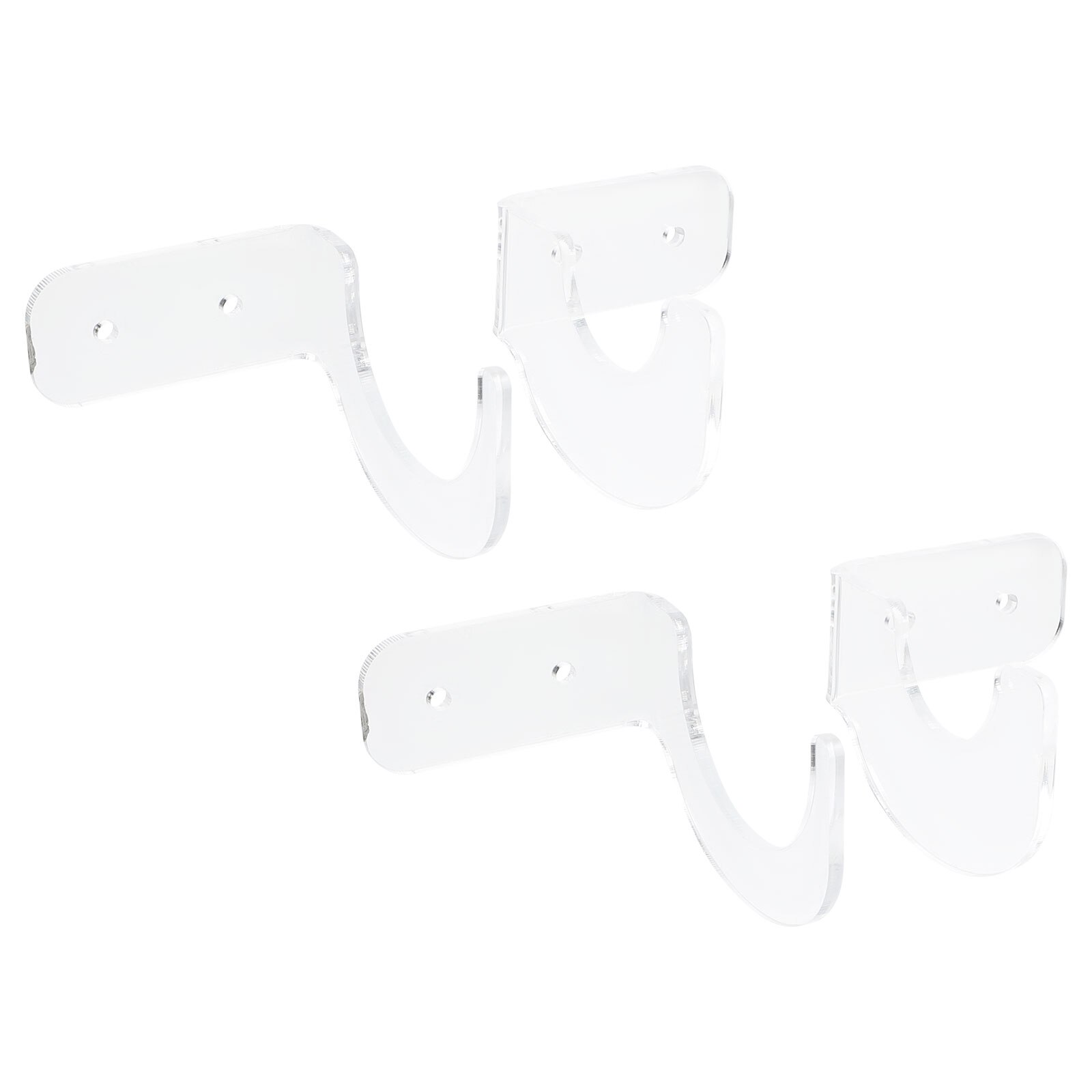 2 Pairs of Softball Bat Display Racks Acrylic Tennis Bat Storage Holders