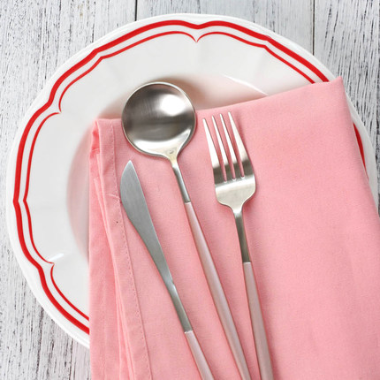 Stainless steel Western tableware steak knife pink knife and fork spoon chopstick