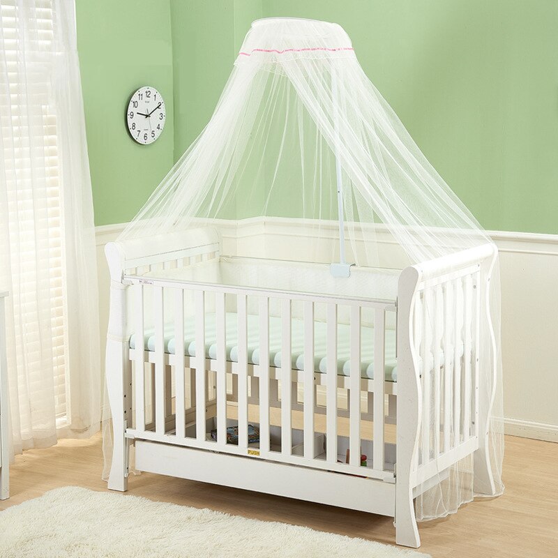 Zomer 0-3 Jaar Baby Bed Crib Netten Hung Dome Klamboe Met Houder Self-Stand Opknoping Netto gordijn Kinderen Kinderbedje Canopy