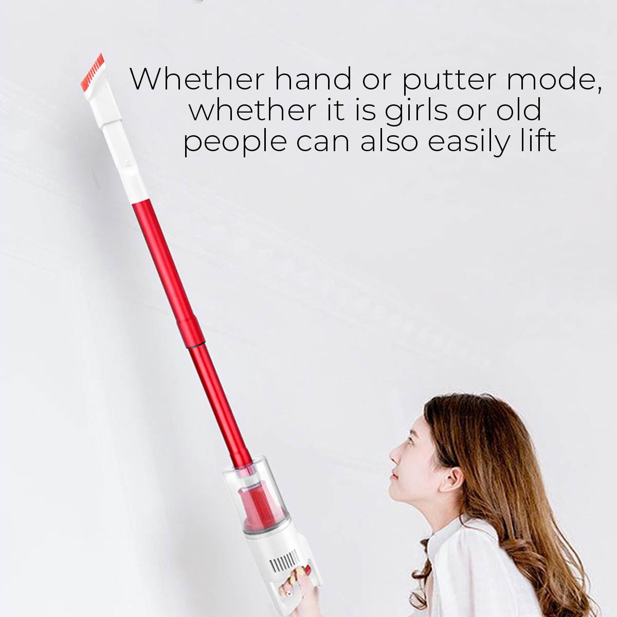 14000PA 700W 2-in-1 Handheld Wired Vacuum Cleaner EU Plug Portable Multifunction Mite Removal Machine Red Wall - mounted Cleaner