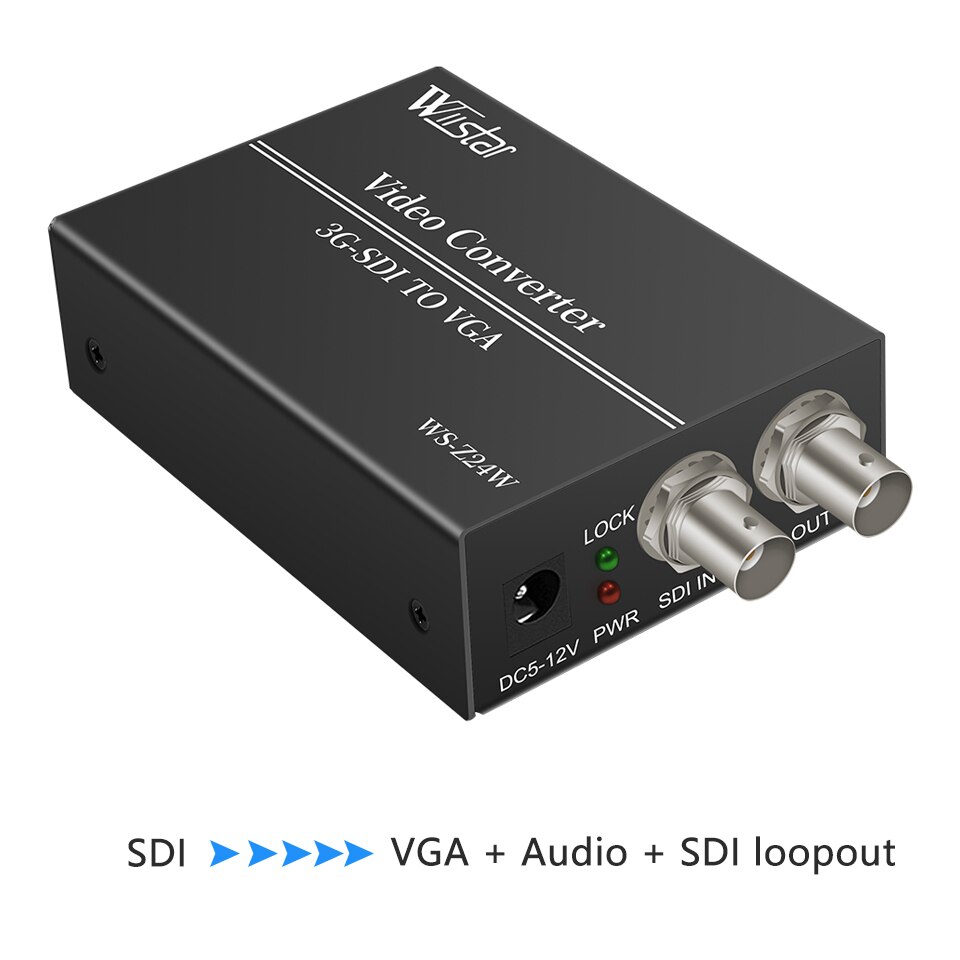 Wiistar Sdi Video Audio Converter Sdi Naar Vga Sdi Audio Video Converter Sd Hd 3G Sdi Naar Vga + audio Converter Voor Monitor: Default Title