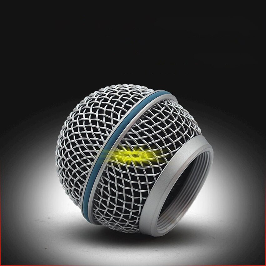 Replacement Blue Steel Mesh Microphone Grille Head Microphone Mesh Grille for Wireless and Wired Microphone, Anti-rust