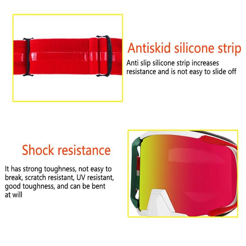 Gafas de sol para motocicleta, lentes protectoras de seguridad para Motocross, casco de visión nocturna MX, gafas de conducción para conductor