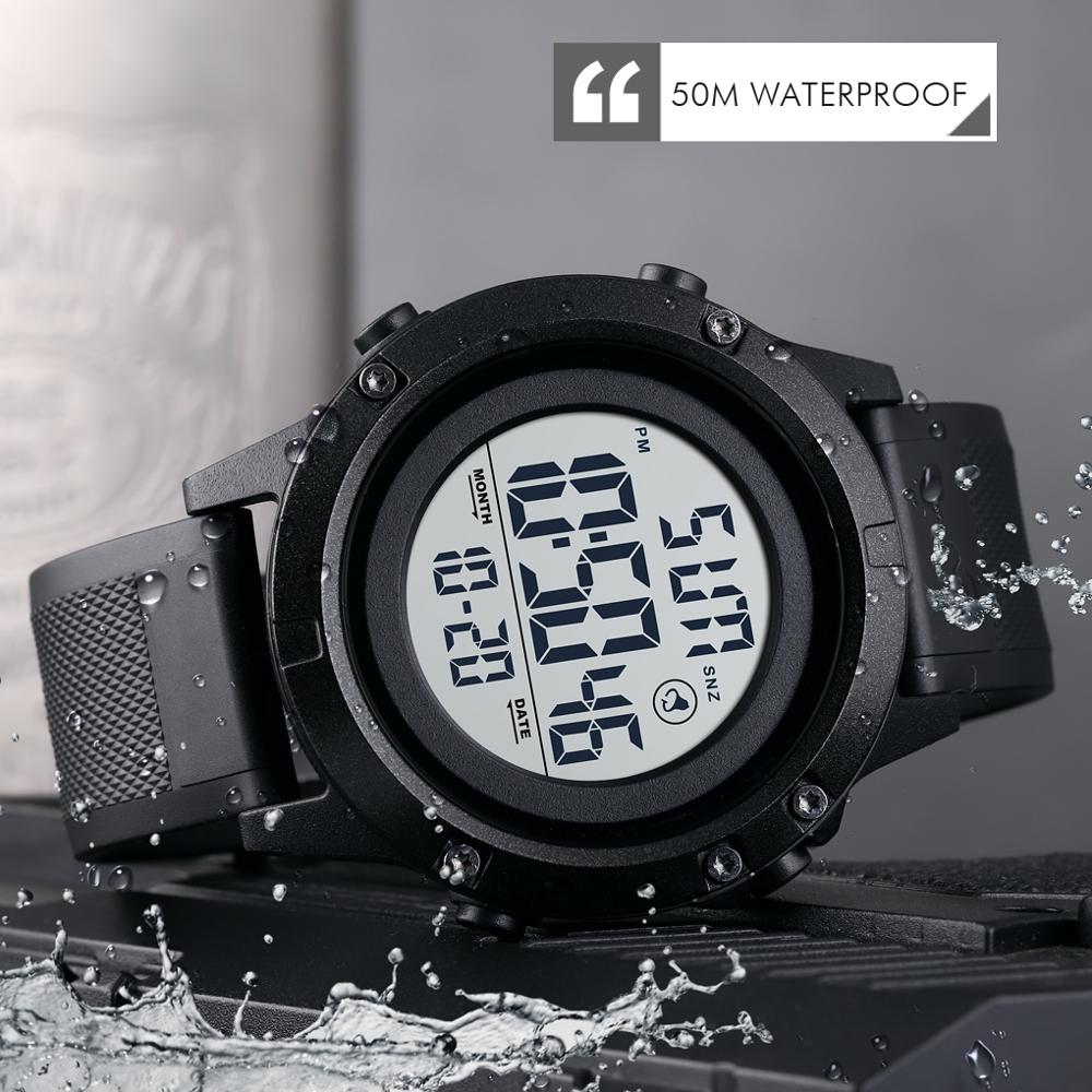 Skmei herr digital klocka 2 tid vattentät sport armbandsur herr date week väckarklocka elektronisk herrklocka montre homme 1508