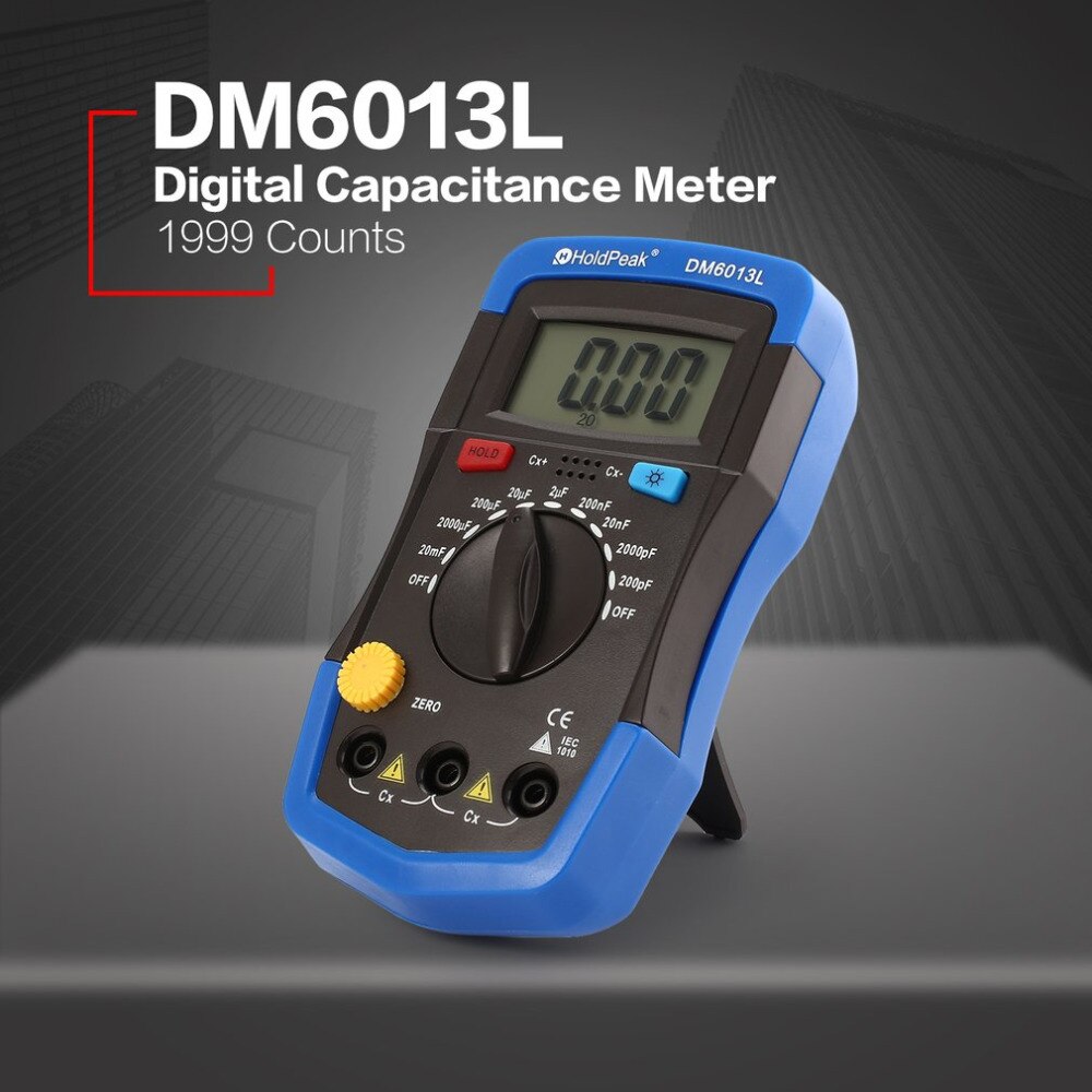 DM6013L multimeter Capacitor Meter Handheld Digital capacimetro Capacitance Electronic Tester Diagnostic-tool + LCD Backlight