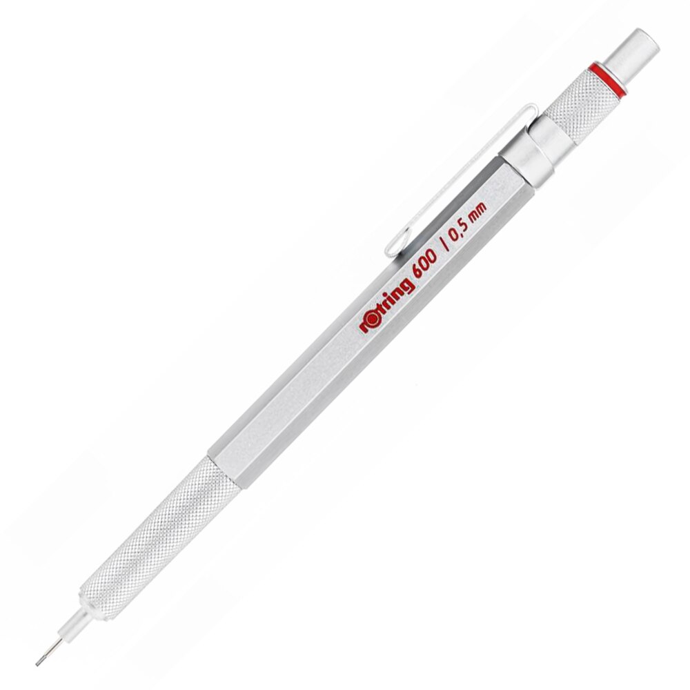 Rotring 600-lápiz mecánico negro, 0,5mm, 0,7mm, lápiz suave de dibujo técnico: 05white