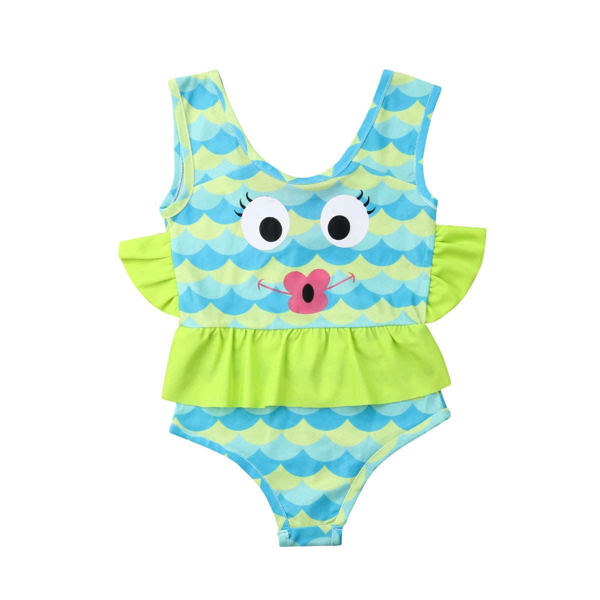 Pudcoco 0-3y småbørn babypiger badedragt badetøj svømmetøj svømmetøj kostume
