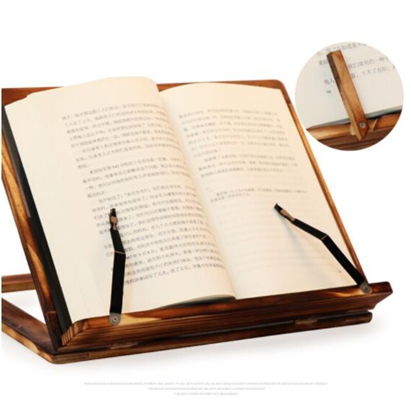 Opvouwbare Receptenboek Stand Houten Frame Lezen Boekenplank Verstelbare Tablet Pc Ondersteuning Muziek Stand 30*24*21Cm