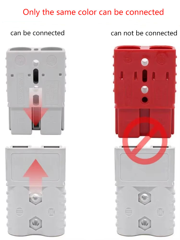 2/4/6PCS Anderson 50A 120A 175A 350A 600V Plug Cable Terminal Battery Power Connector Kit Quick Plug Battery Charging Connector