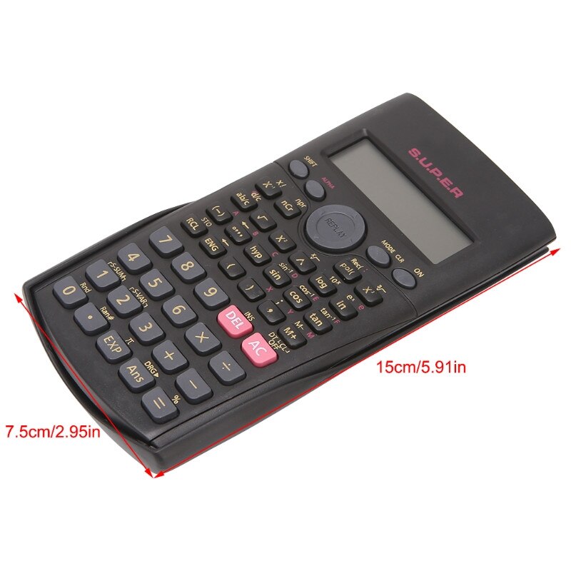 Student Multi-Function 2-Line Display 12 Digit Electronic Scientific Calculator 667C