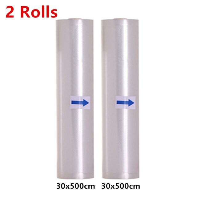 Household Food Vacuum Packing Bag Reusable Food Storage Bags Vacuum Bag Food Fresh Long Keeping 12/15/20/25/32cm*500cm 2 Roll: 30x500 2Roll
