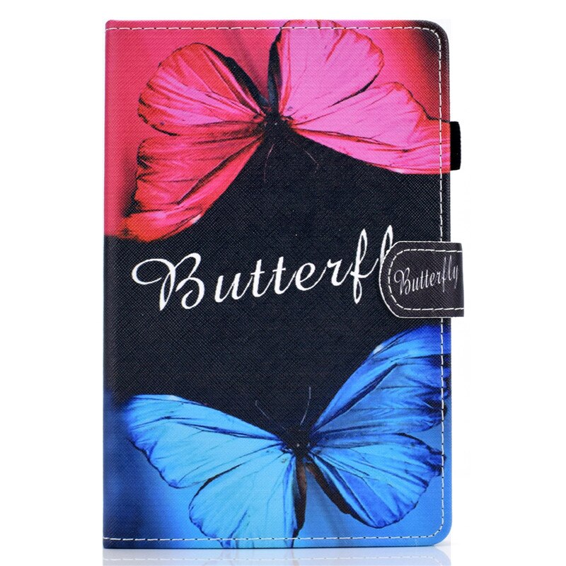 For Samsung Galaxy Tab E 9.6 inch SM T560 Case Monkey Cat Painted Tablet for Funda Samsung Galaxy Tab E T561 Cover Kids SM-T560: couple butterfly