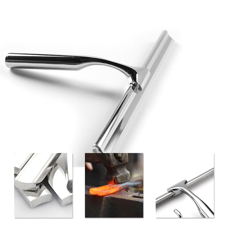 Wiper with Suction Hook Shower Glass Door Squeegee Stainless Steel Glass Window Squeegee for Bathroom/Kitchen/Car Wiper Suction