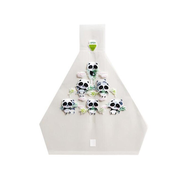 100Pcs Driehoek Rijst Bal Verpakking Zak Kersenbloesems Panda Anti-Fog Tas Tear Sushi Onigiri Verpakking: 9