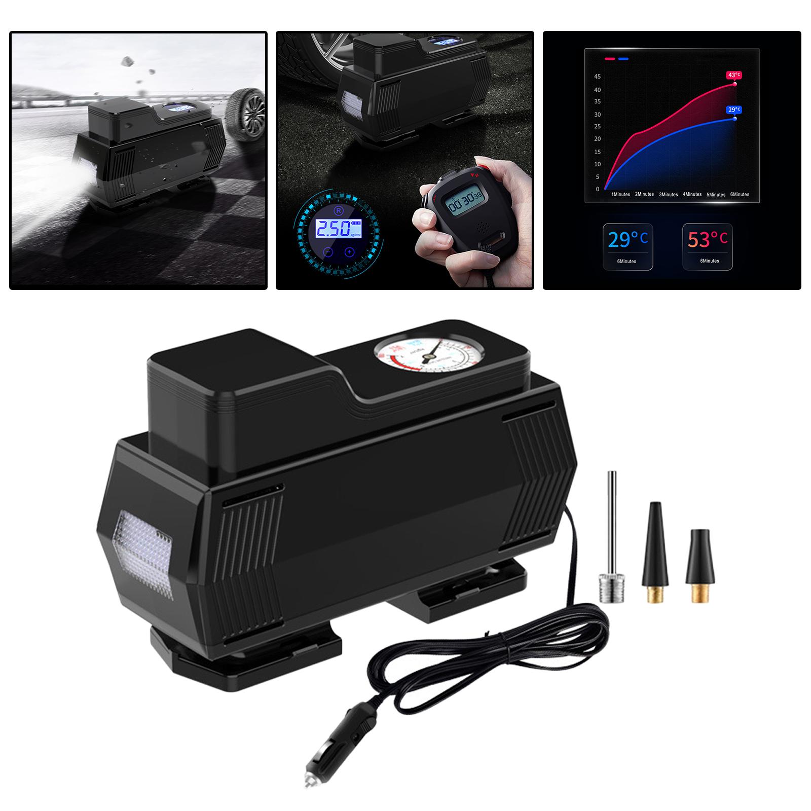 12V Automobile Tire Inflator Pump Air Compressor Pump Vehicle-Mounted Tyre Inflator for Bicycles Cars Motorcycles Truck SUV