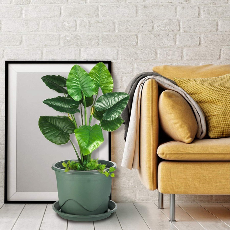 Planten plastic bloempotten, kleine planten bloempotten, kwekerij bloempotten met drainage gaten en trays , 8 stuks