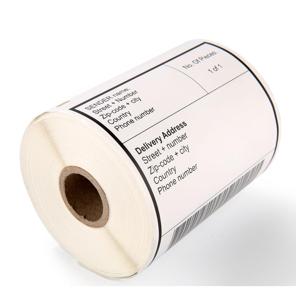 1 st dymo 4xl etiketter 1744907 kompatibla  - 4 x 6 tums etikettskrivare 220 termoskrivare etiketter per rulle för etiketter 1 st