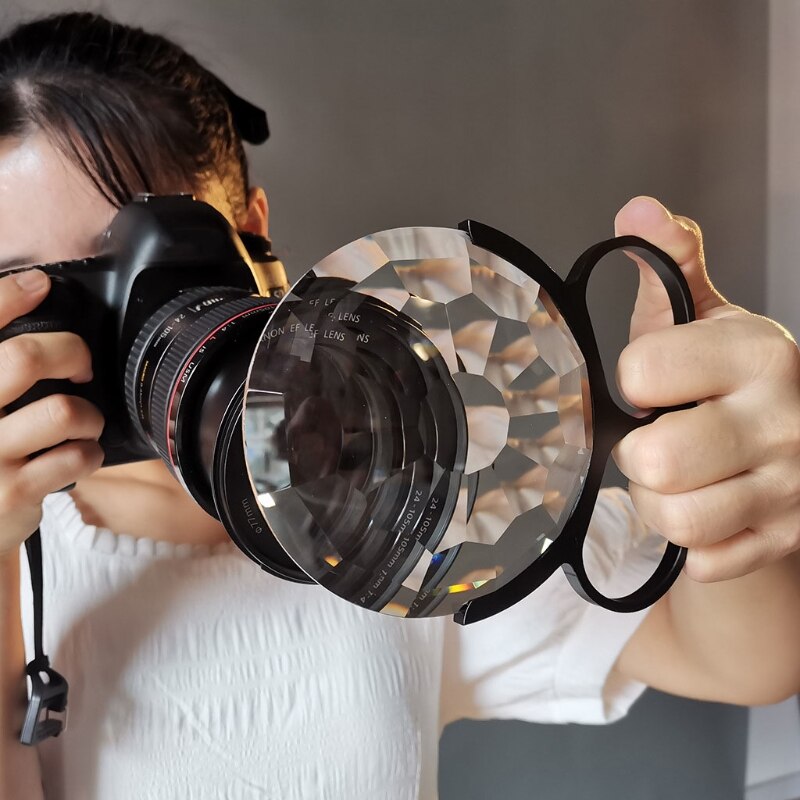 Camera Filter 100Mm Handheld Caleidoscoop Speciale Effecten Filter Fotografie Video Slr Camera Lens Accessoires Kleurrijke Prisma