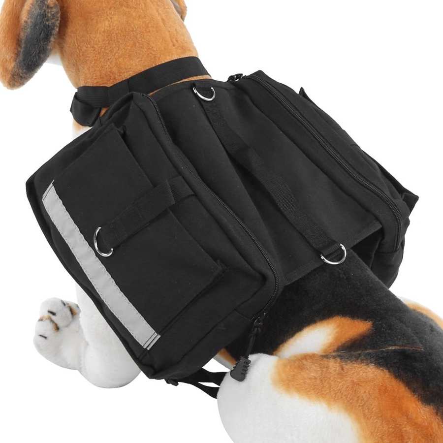 Large Capacity Pet Backpack Comfortable Dog Saddle Bag Adjustable Dog Bag Hiking for Traveling