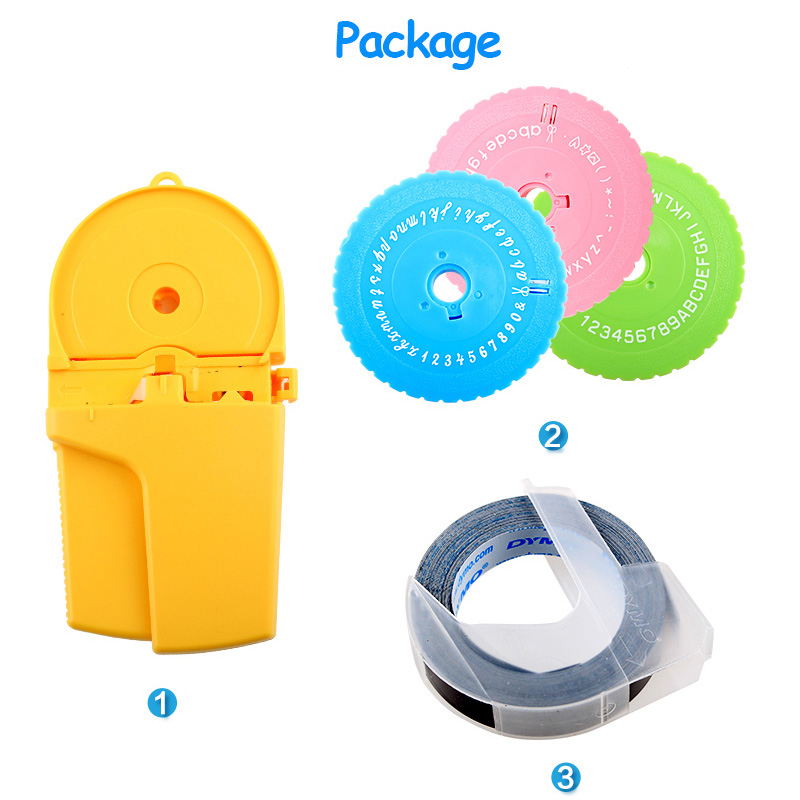 Stampante per etichettatrice manuale Dymo 1880 Organizer Xpress con goffratura 3D Stampa fai-da-te Nastro per etichette in PVC da 9 mm mini stampante portatile