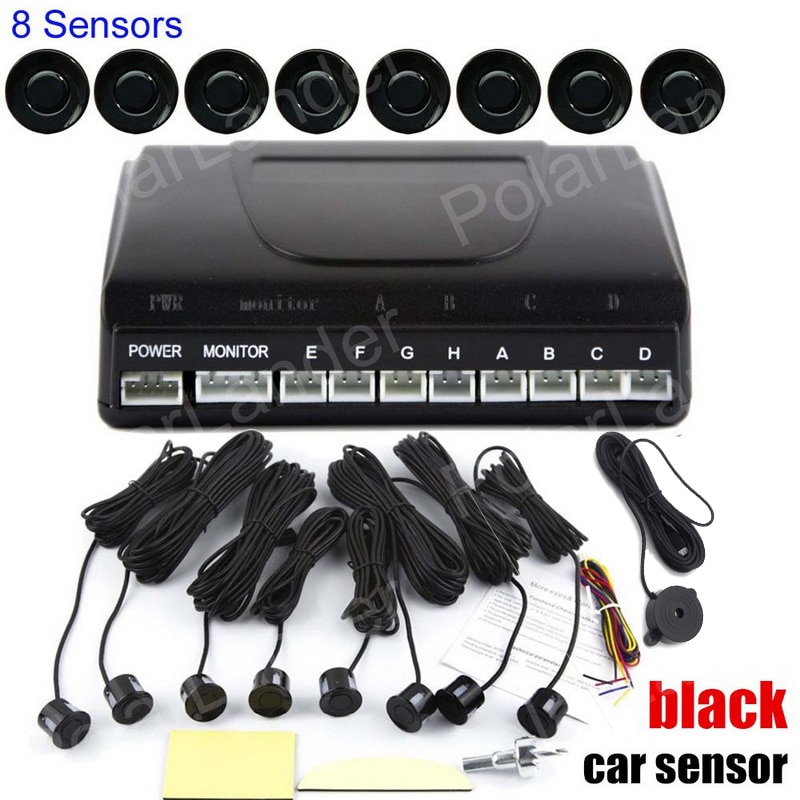 8 sensoren Detector Systeem Kit Auto Reverse Backup Sound Alert BEBE geluid Alarm Indicator Probe Parkeer Sensor 12V
