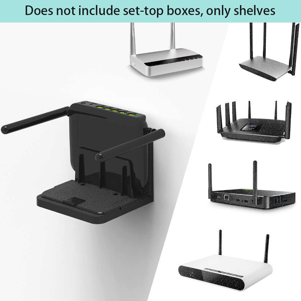 Living Room Universal Stand Wall Mounted Adjustable Angle Media Players Stable Router Home Modems TV Box Bracket Small Device