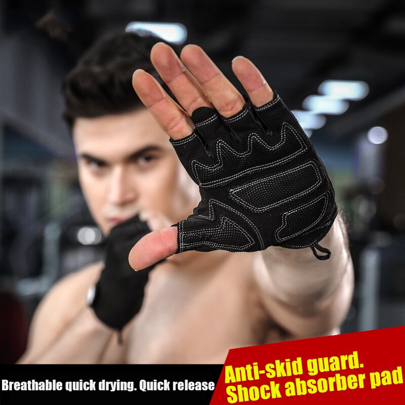 1 Pair Fitness Gym Camouflage Gloves Women Man Weightlifting Outdoor Palm Protection