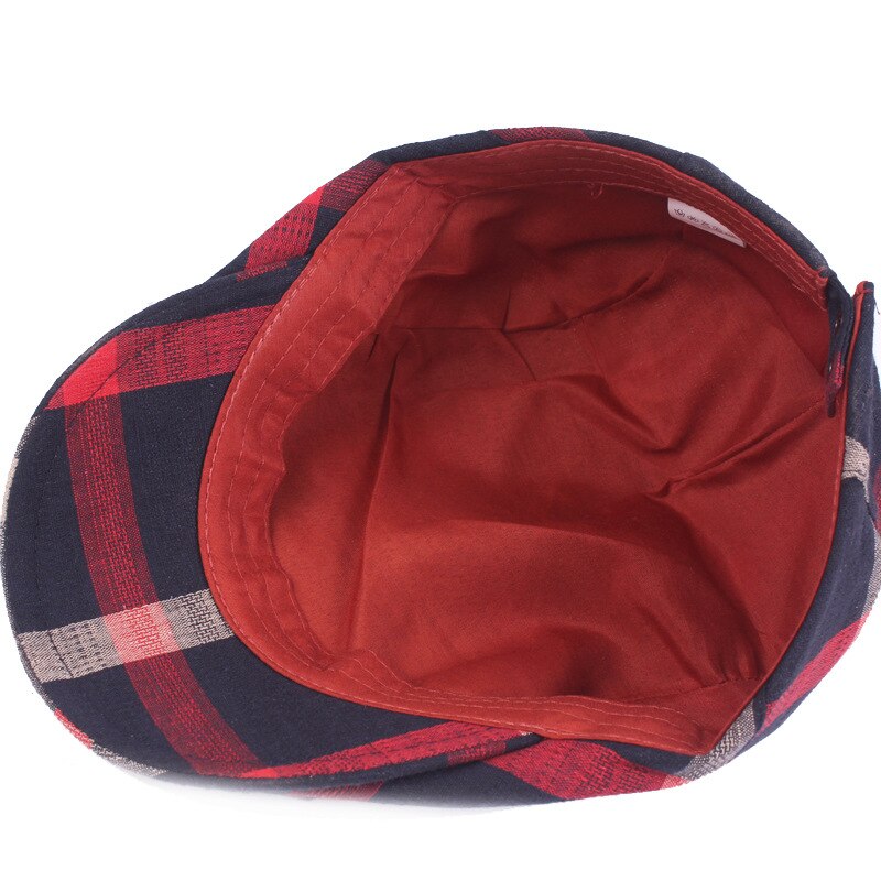Mode Peaky Blinder Mannen Mannen Zomer Cap Vrouwen Plaid Baretten Katoen Gatsby Unisex Ivy Hat Rijden Zon Platte cabbie Newsboy