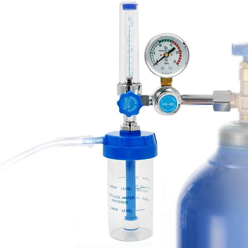 Oxygen Flow Meter Oxygen Flowmeter Pressure Gauge Oxygen Pressure Valve Regulator 0-10L/Min G5/8