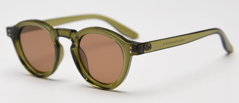 Peekaboo unissex polarizado óculos de sol retro feminino azul verde marrom tr90 óculos de sol redondos para homem uv400 dropshipping 2024 masculino: Dourado