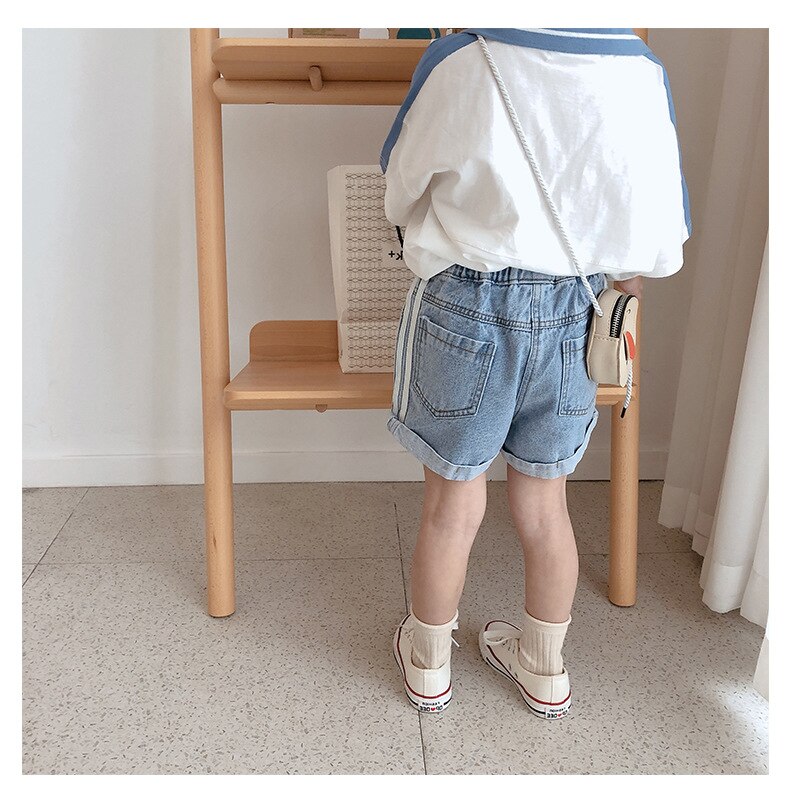 Aankomst Kinderen Mode Denim Shorts Zomer Stijl Meisjes Losse Broek Kinderen Broek 3-8 Y Kinderen Shorts
