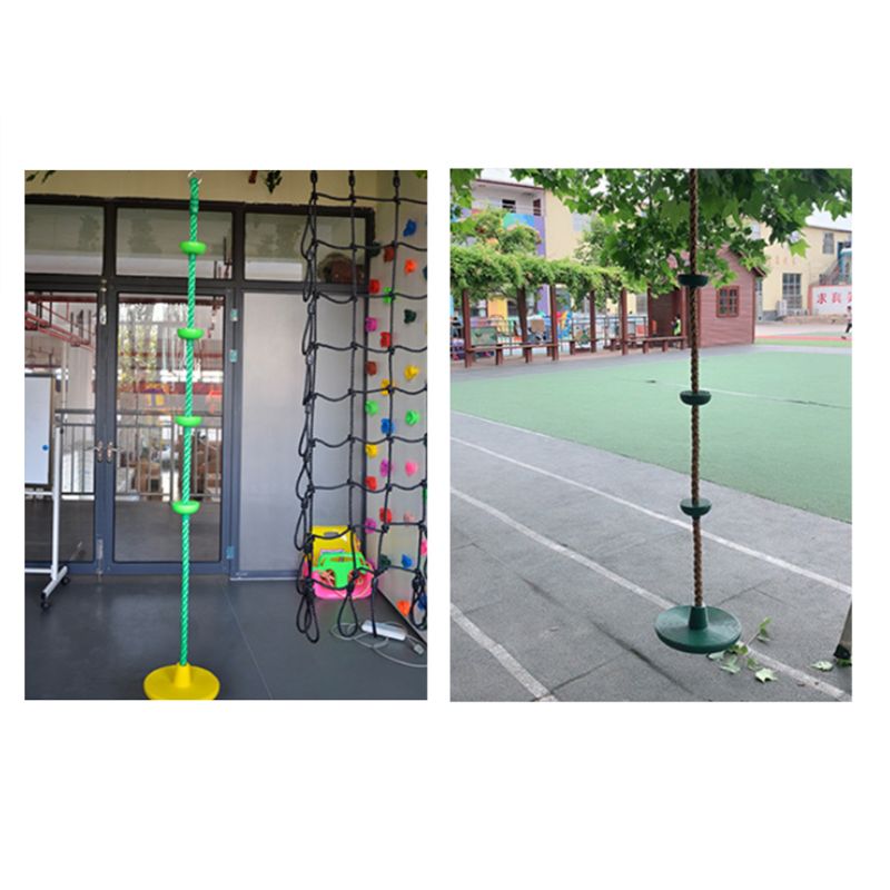 Zware Plastic Schommel-Indoor En Outdoor Klimmen Touw Met Disc Swing