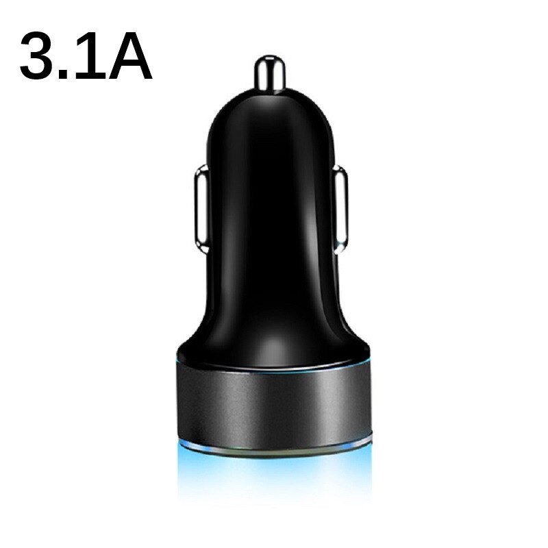 Rainwayer 3,1 EINE 5V Dual USB Auto Ladegerät Mit LED-anzeige Universal- Telefon Auto-Ladegerät für Xiaomi Samsung s8 iPhone X 8 Plus Tablette: 3.1A-Schwarz