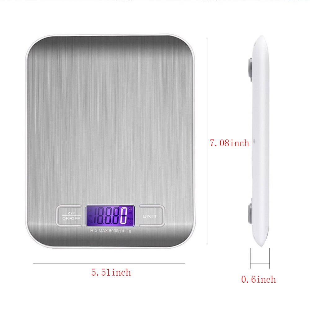 Ozeri Digital Kitchen Weight Scale Household Food Scales Electronic Stainless Steel Slim LCD Digital Electronic Weighing 5/10KG