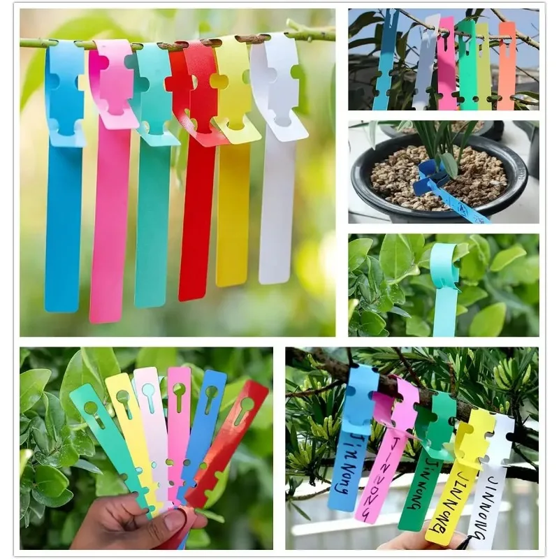100 stuks waterdichte plantenetiketten, herbruikbare plastic wikkels voor boomlabels, plantenetiketten voor de kwekerij, tuingereedschap