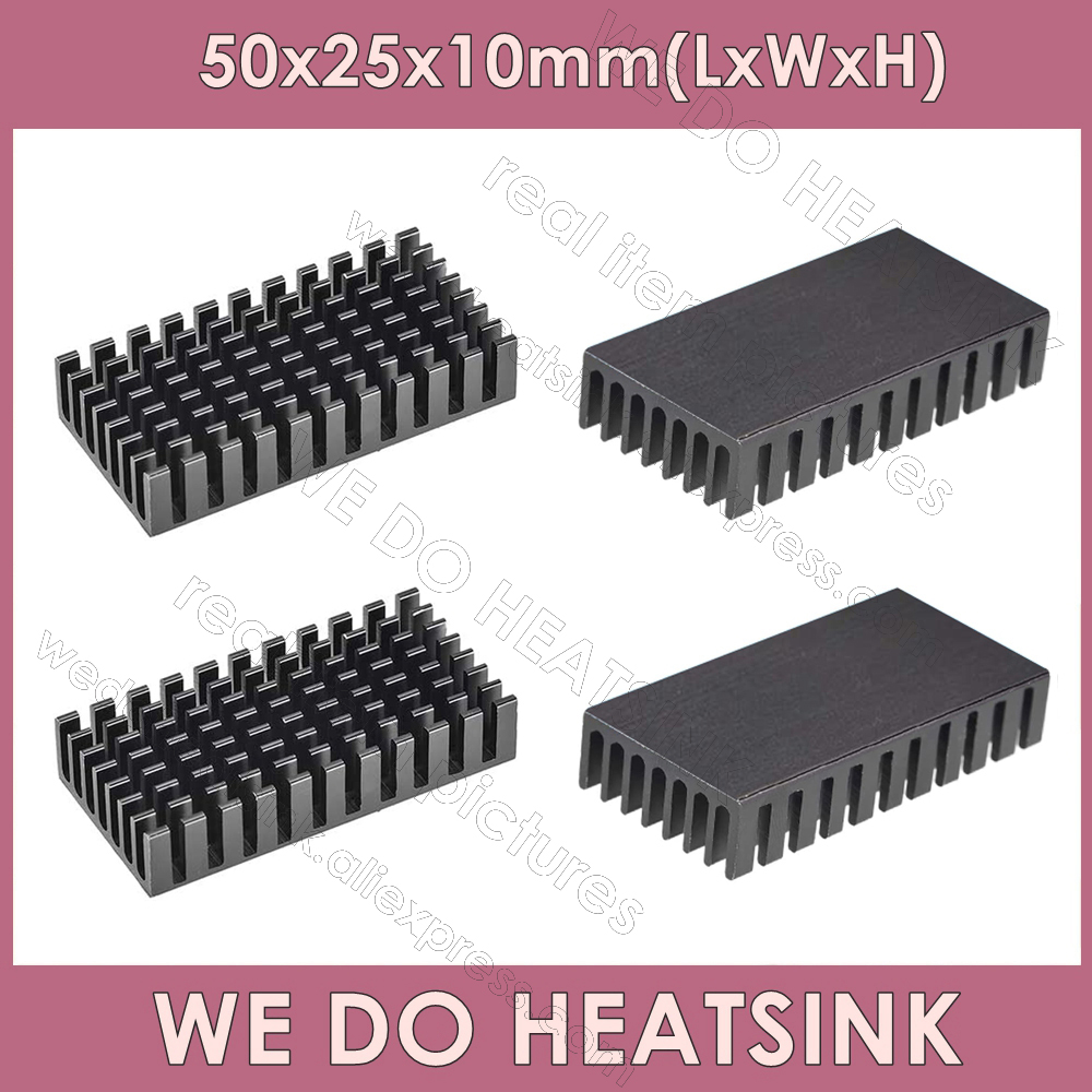 WE DO dissipatore di calore 50x25x10mm senza o con dissipatore termico dissipatore di calore aletta di raffreddamento in alluminio per modulo Transistor IC di potenza LED: 7MM / Blue