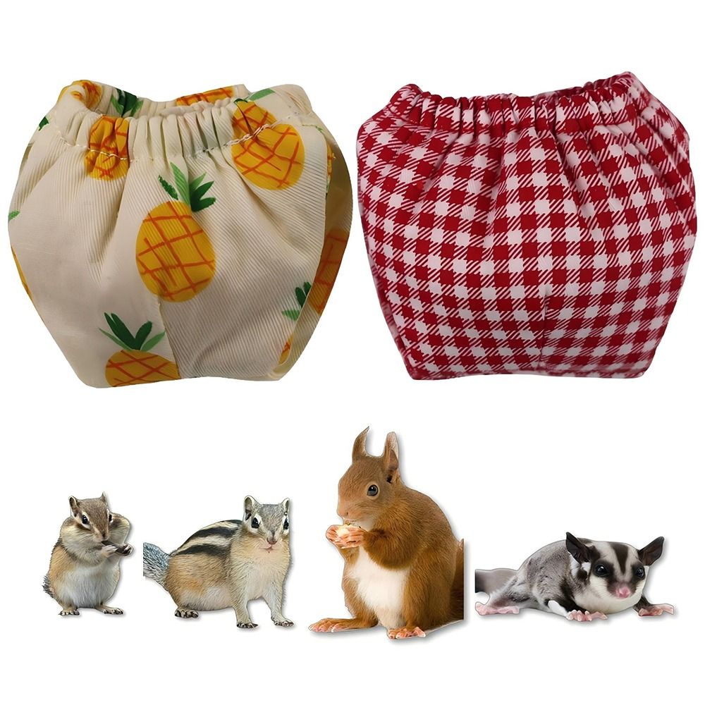 Absorbent Squirrel Diapers Flexible Closure Potty Training Pet Training Pants Washable Leak-Proof Small Pet Diapers Rat