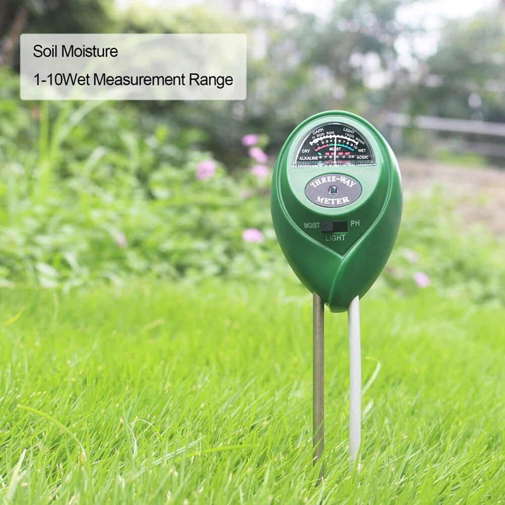 Soil PH Meter 3 In 1 Soil Water Moisture PH Meter Acidity Humidity PH Tester Garden Plants Flowers Moisture Testing Instrument