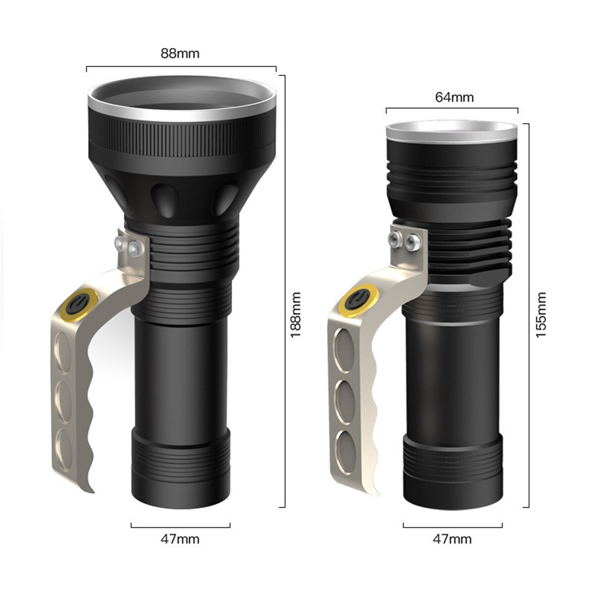 Large/Small Sizes High-power High-brightness LED Outdoor Handheld Lighting Waterproof And Endurance Emergency Lighting