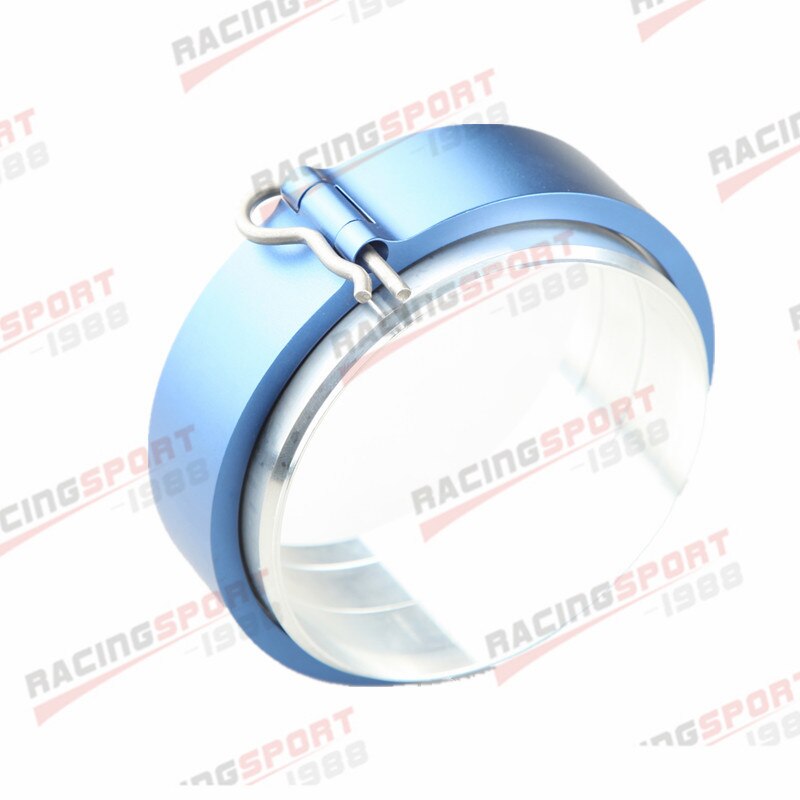 Aluminum Universal 4&quot; inch Turbo Clamshell Clamps Clamp Blue
