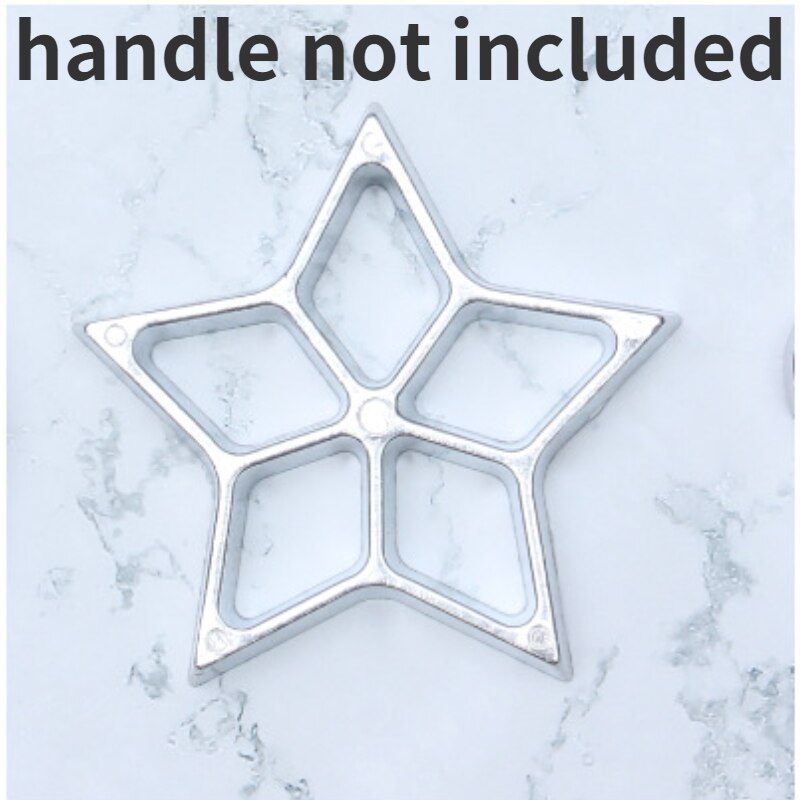Aluminum Alloy Non-stick Spoon Baking Mold Shredded Radish Shrimp Cake Scoop Deep-Frying Mold Cake Cup Maker Kitchen Gadgets: A Pentagram
