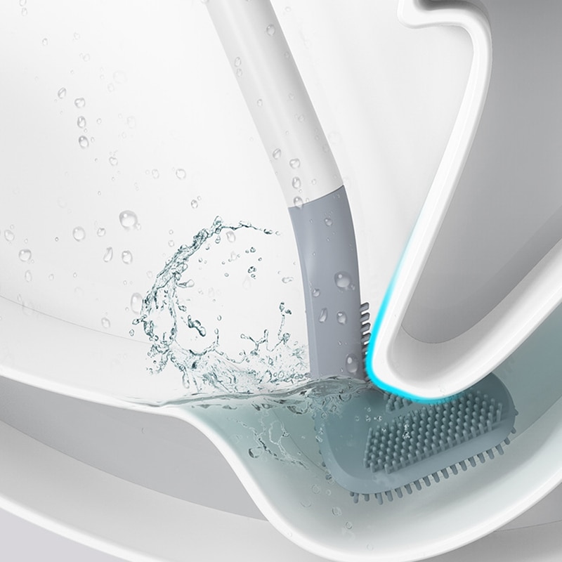 Brosse de toilette en Silicone Durable, Golf brosse de toilette créative à Long manche, brosse de nettoyage sans impasse, outil domestique, accessoires de salle de bain