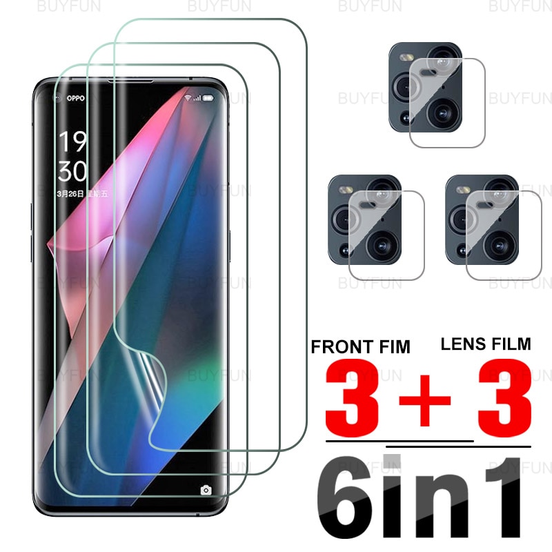 6in1 Schutz Film Für Oppo Finden X3 Profi 6,7 zoll Vorne Hydrogel Weichen Film auf für finden x3 x3lite kamera objektiv Bildschirm Schutz: Pro finden X3 Lite