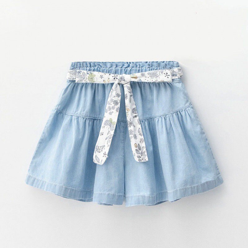 Zomer Kids Korte Denim Shorts Voor Meisjes Mode Meisje Korte Plaid Jeans Kinderen Broek Meisjes Shorts Meisjes Kleding: Sky Blue / 160