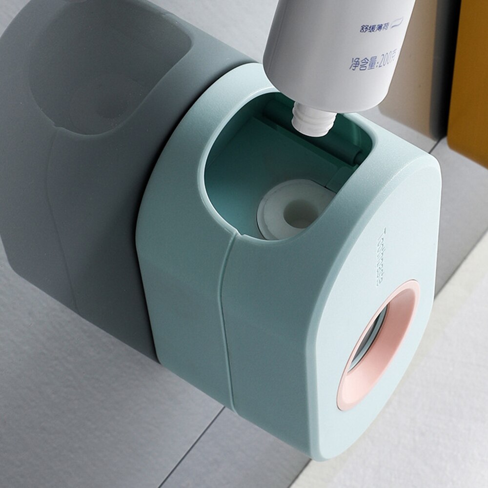 Automatic Toothpaste Dispenser Squeezers Toothpaste Tooth Wall Mount Stand Dust-proof Toothbrush Holder Bathroom Accessories