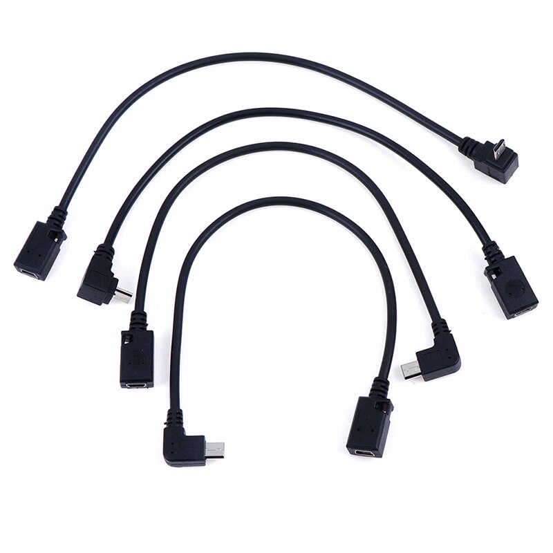 90 Degree Down& Up& Right Left Angled Micro USB 2.0 5Pin Male To Mini Usb Female Extension Connector Adapter Long Plug Connector