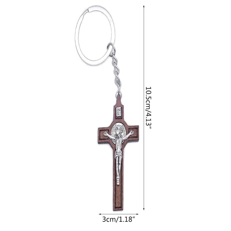 Christian jesus cross nøglering religiøs nøglering smykker vedhæng bil souvenirs  m6ce