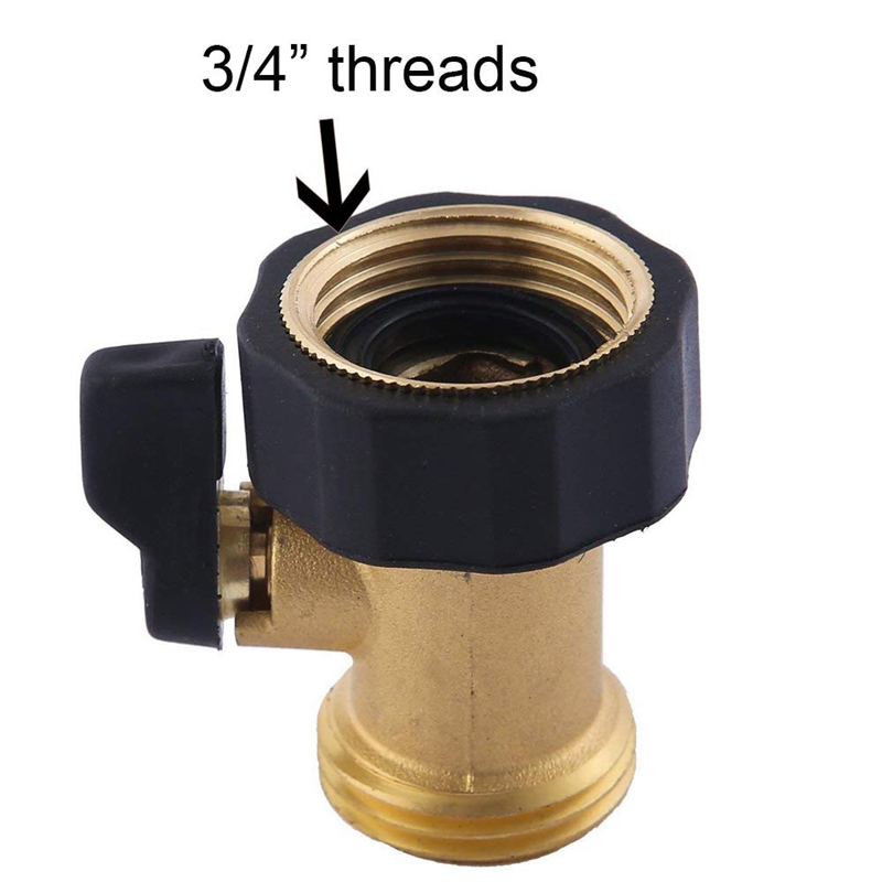 Heavy Duty Brass Shut Off Valve Garden Hose Shut Off Valve Garden Hose Connector (2PCS) +4x Extra Pressure Washers