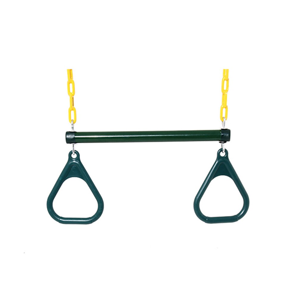 Iron Kids Carabiner Locking Rings Chain Trapeze Swing Bar Outdoor Playing Set Gym Swing Games